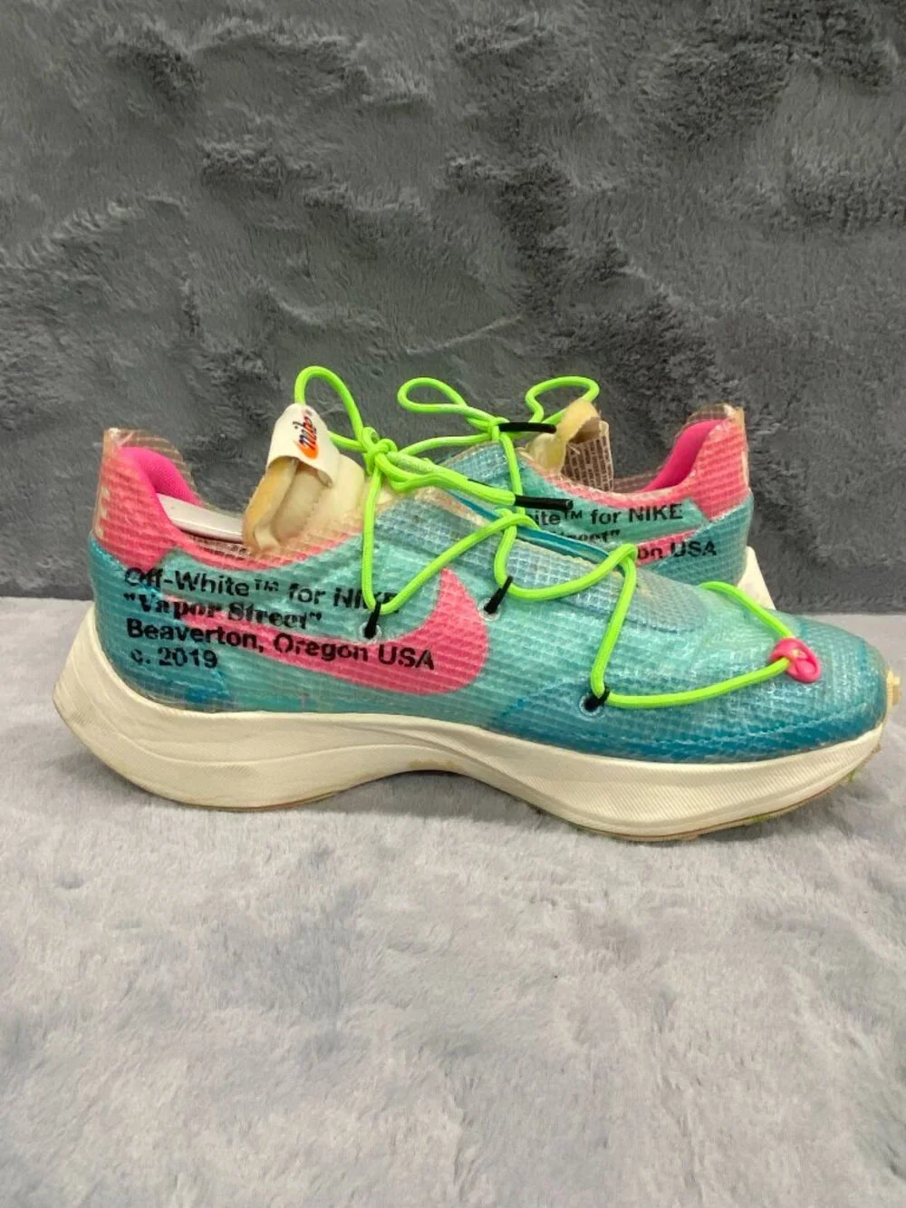 Nike Off-White Vapor Street Polarized Blue‎ Women’s Size 10 CD8178-400 Blue Pink